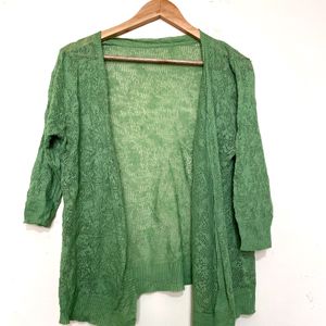 Green Cardigan Shrug