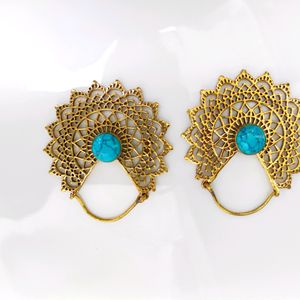 Natural Turquoise Earrings For Women, Daily Wear