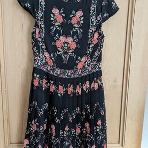 Pleated Vintage Floral Dress