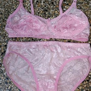 Victoria Secret Light Rose Pink Bra & Panty Set