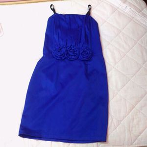 Royal Blue Satin Dress