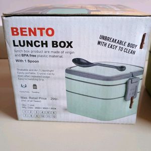 Bento Two Layer Lunch Box With Spoon