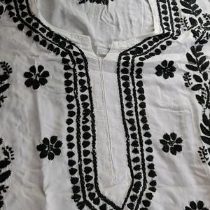 White Chikankari Kurti