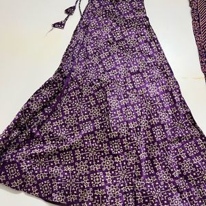 Purple Lehenga With Blouse N Dupata