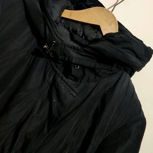 Black Hoodie Winter Long Jacket For Girl 34 Bust