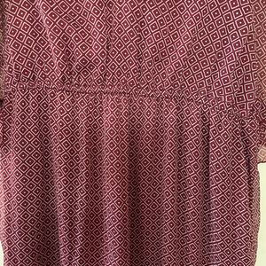 Maroon Kaftan Midi Dress