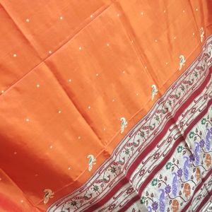 Orange Paithani Saree