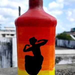 Bharatanatyam Pose Bottle Art