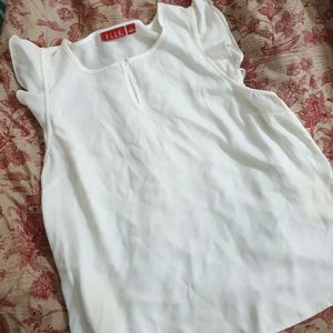 White Seeveless Top