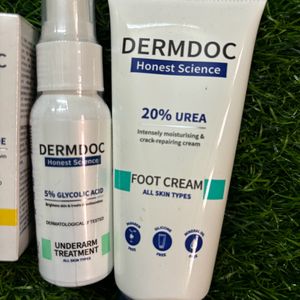 Dermdoc Serum, Underarm Spray& Foot Cream Combo