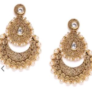 Gold Plated Contemporary Chandbali