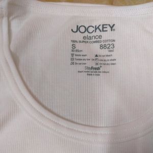 New Jockey Mens White Vest