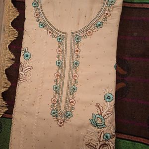 Womens Eligant Crep Embroidery Dress Material