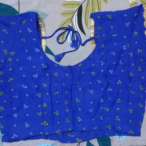 Women's Blue Designer Back Blouse