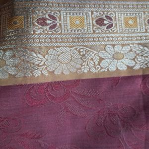 Semisilk maroon Color Saree