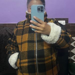 H&M Jacket With A Faux Fur Collar