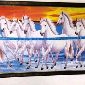 7 Horses Running Painting