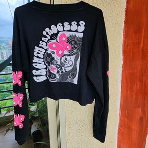 Crop Backprinted Sweatshirt