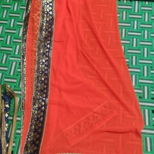 Blue ,Golden , Orange Fishcut Lehnga Choli