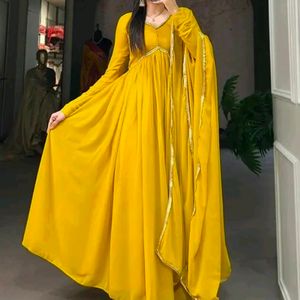 Frock Suit Yellow For Women