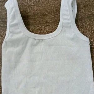 Edge Notch Neck Rib Nit Tank Top