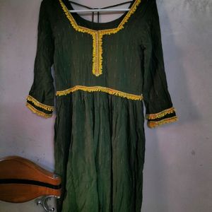 Green Anarkali Kurti