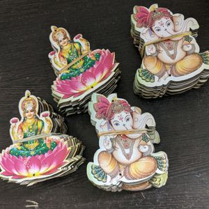 Ganesha,Lakshmi & Cow Mdf Board Cutting set of 3