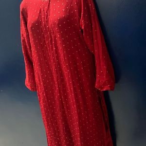 Shimmery Red Kurta💫#dress #kurta #ethnic #kurtas