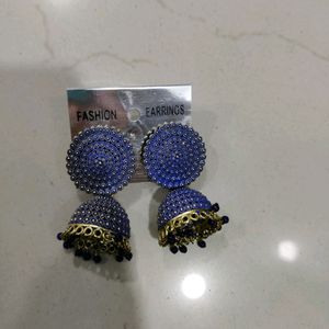 Beautiful Blue Jhumkas