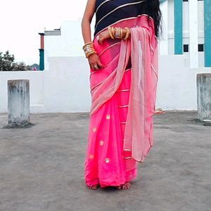 Bollywood  Style Saree With Stitch Blouse