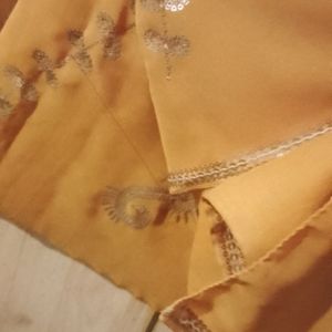 Dual Shades Embroidery Saree