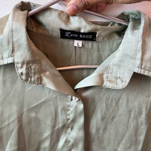 Zara Satin Silk Chic Shirt