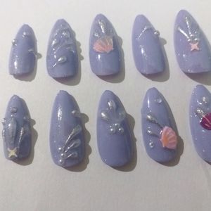 Price Drop! Press On Nails(Mermaid Core🧜‍♀️)