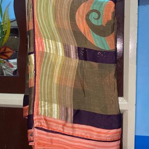 crepe saree multi color daily wear beautiful sare