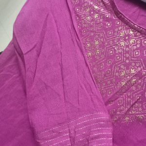 Pink Straight Kurta