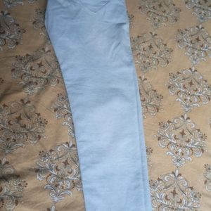 Sky Blue Slim Casual Jeans