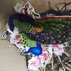 Wall Decorative Item With Dancing Peacock Feathers