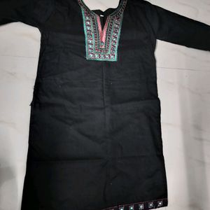 Black Embroidery Kurta