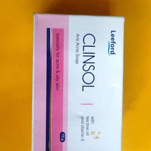 CLINSOL Anti Acne Soap With Tea Oil And Vitamin E