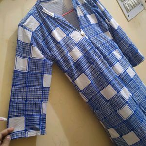 Blue & White Kurta