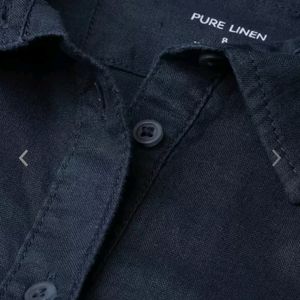 Pure Linen Navy blue shirt