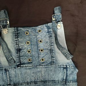 Denim Dungree Dress