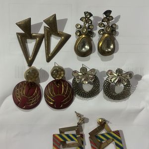 5 Pairs Of Earrings