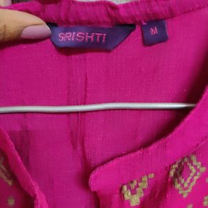 Srishti Jazzy Pink Festive Kurti