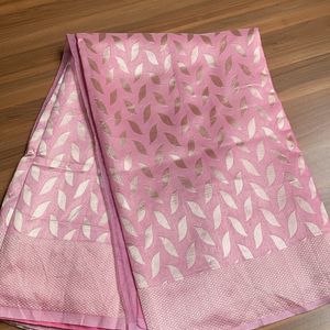 Price Drop💥💥 Pink Colour New Saree With Blouse