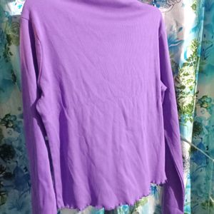 Purple Turtle Neck Sweater Top/T-shirt - New