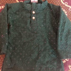 1yr Baby Boy Green Kurta