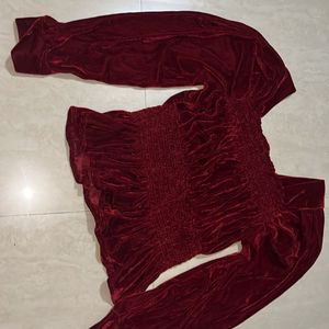 velvet Cute Crop Top