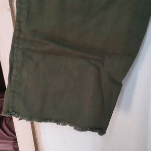 Green Cargo Trousers For Women