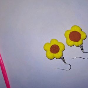 Sunflower Earrings With Free Gifts